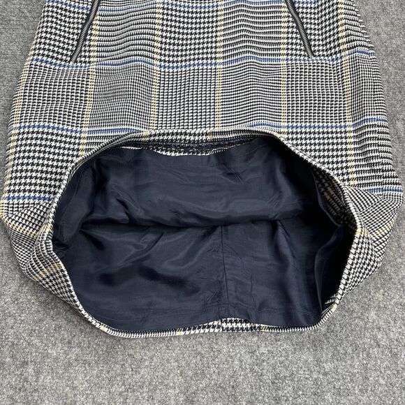 J Mclaughlin Skirt Womens Size 6 Houndstooth French Tweed Ross Pencil - Picture 4 of 10